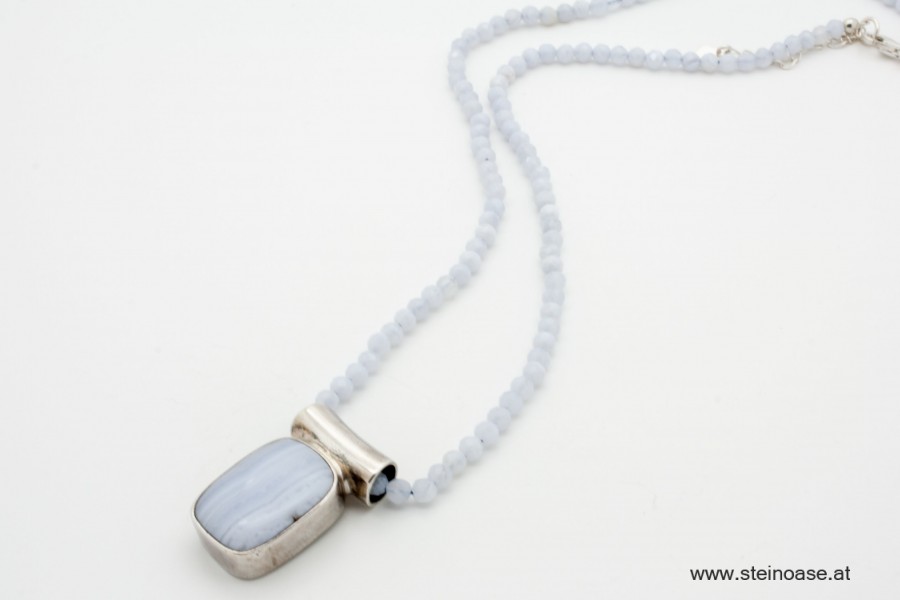 Kette Chalcedon  3,5mm facettiert